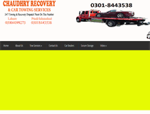 Tablet Screenshot of chaudhryrecoveryservices.com